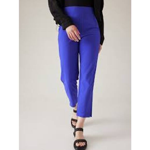 Athleta Brooklyn Mid Rise Ankle Pant Womens Size 10 Tall Blue Purplish Long - Picture 1 of 8